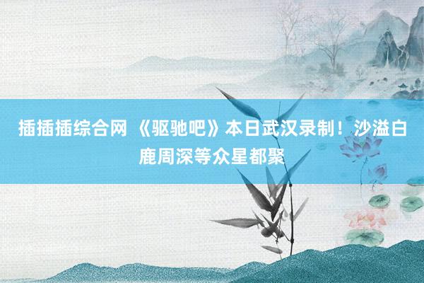 插插插综合网 《驱驰吧》本日武汉录制！沙溢白鹿周深等众星都聚
