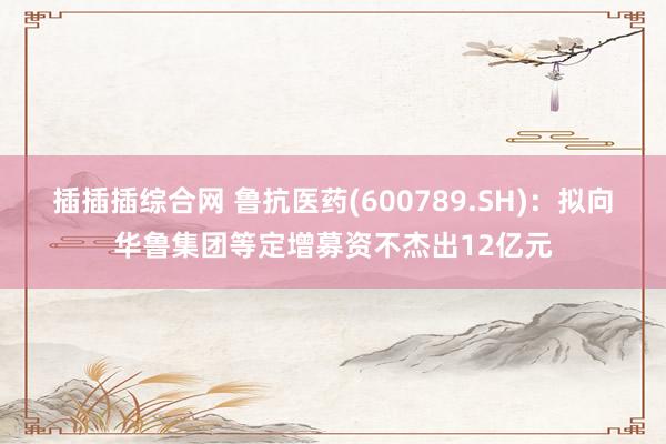 插插插综合网 鲁抗医药(600789.SH)：拟向华鲁集团等定增募资不杰出12亿元