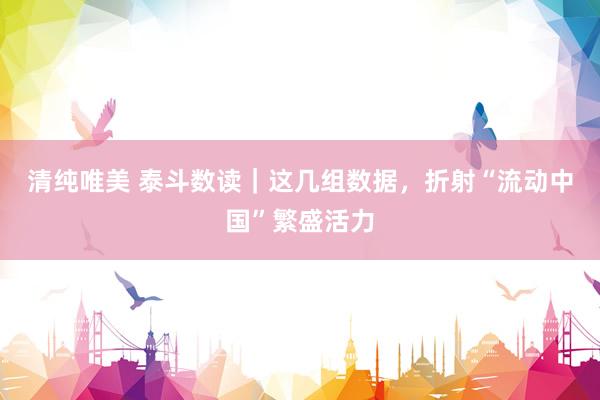 清纯唯美 泰斗数读｜这几组数据，折射“流动中国”繁盛活力