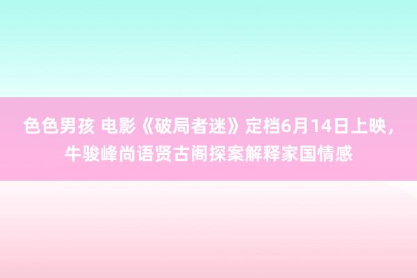 色色男孩 电影《破局者迷》定档6月14日上映，牛骏峰尚语贤古阁探案解释家国情感